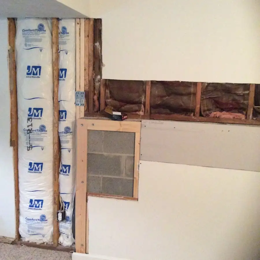 Wall insulation replacement during Contents Cleaning & Restoration in San Bruno